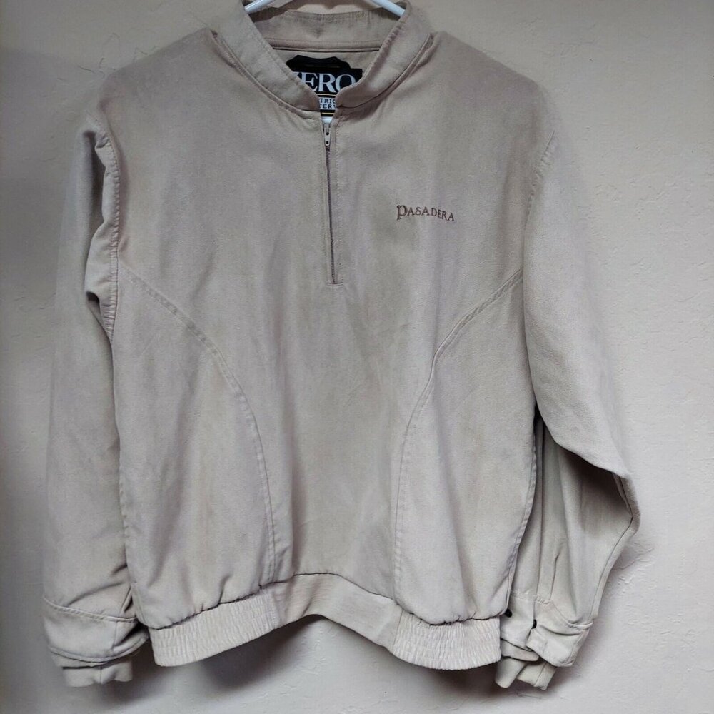 Zero Restriction Women Golf Outerwear 1/4 Zip Jacket Small Pasadera Tan Pullover